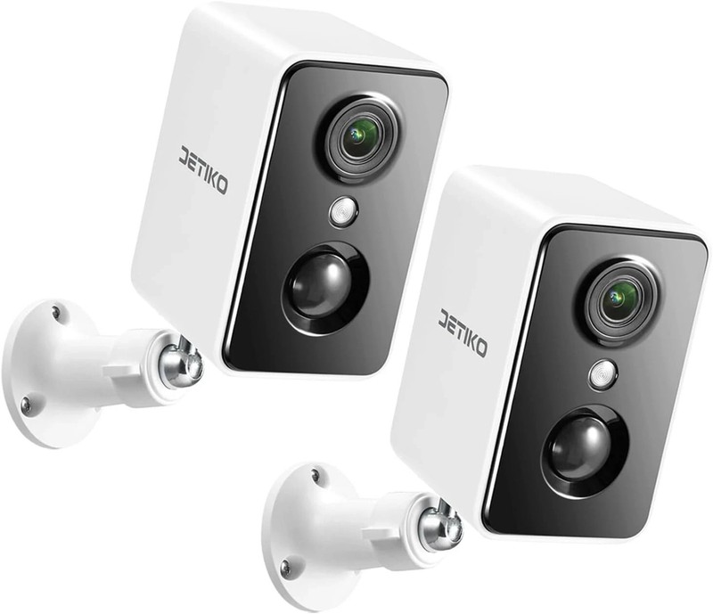Home Security Cameras, 2.4G WiFi Battery Powered Wireless , 2K Color Night 2 pak