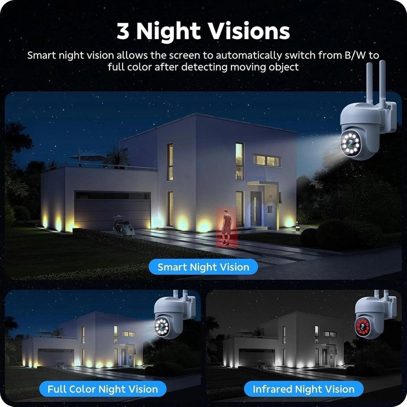 Wireless 2MP Security IP Camera System Outdoor 4K 10CH NVR 5G WIFI Two Way Audio gallery