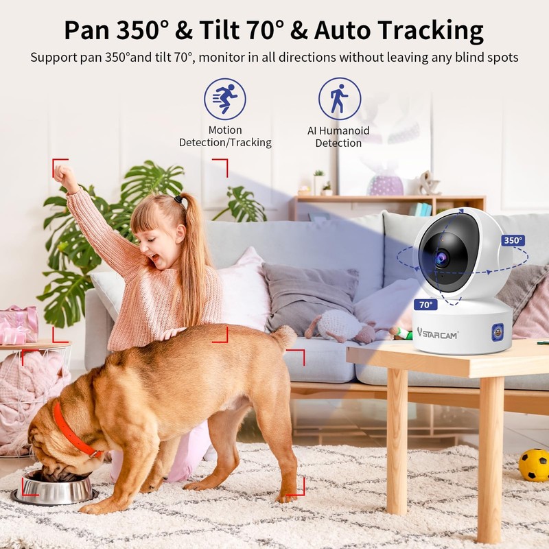Indoor Security Camera 1080P HD WiFi Baby Pet Monitor 2-Way Audio App gallery