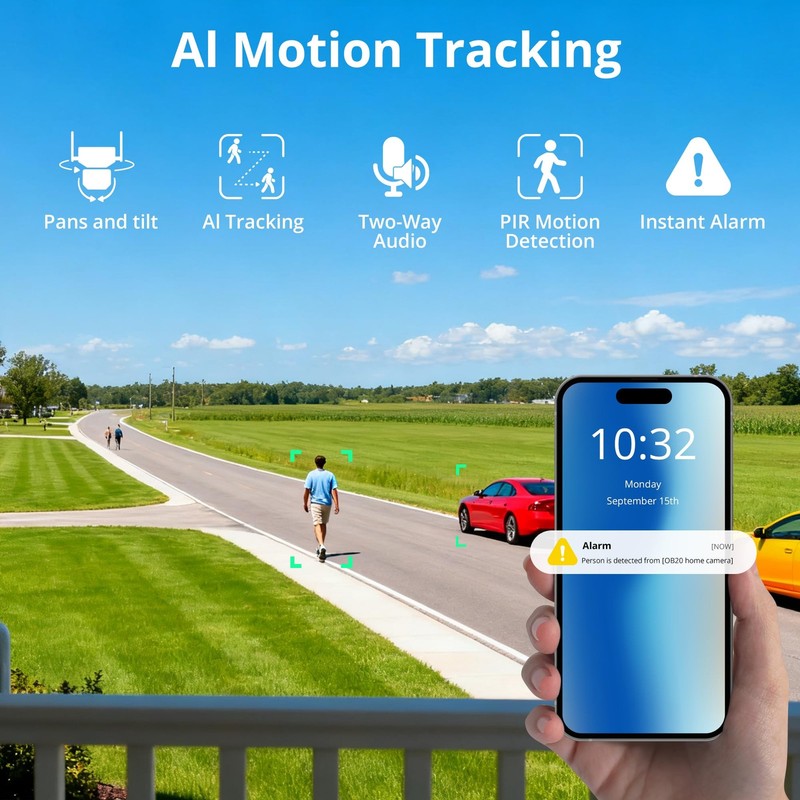 4G Cellular Security Camera 4K, Wireless Solar Outdoor Camera Triple Lens Bul... gallery