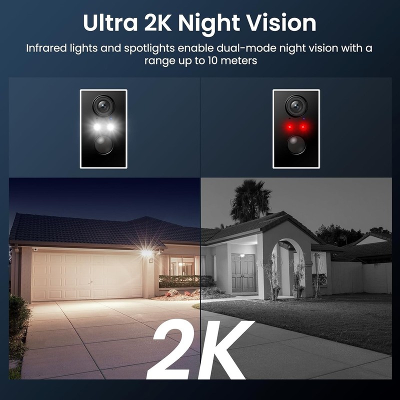 Solar-Powered Wireless Security Camera System - 2-Pack with Alexa Integration gallery