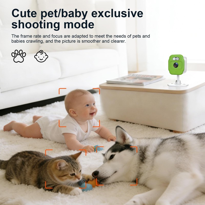 PHANSATIM Smart WiFi Camera 2Pcs 1080P Indoor Security Camera gallery
