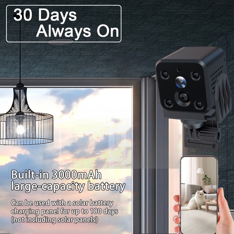 5MP WiFi Mini IP Camera 3000mAh Battery Home Security Cam Night Vision Video A gallery