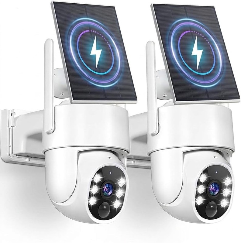 High-Definition 2K Wireless Security Cameras with Color Night Vision, 2-Pack gallery