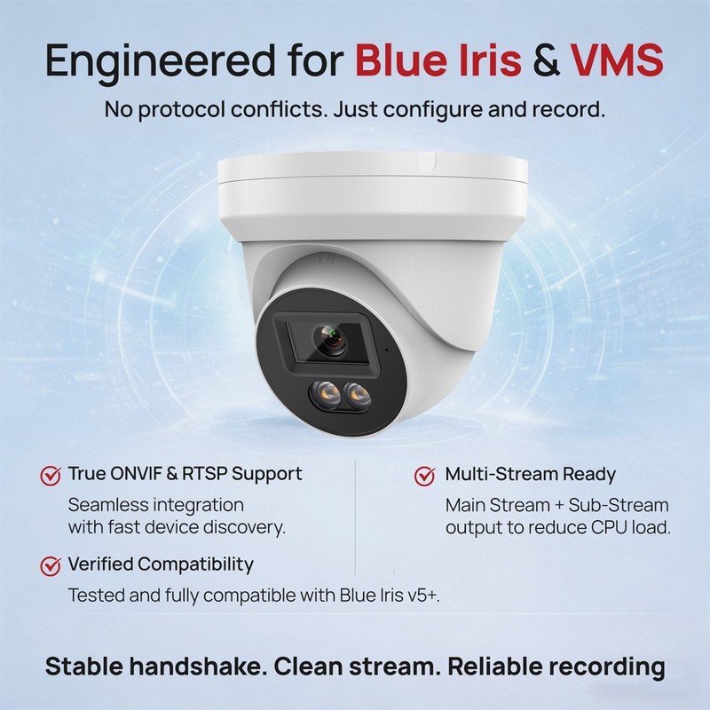Vikylin 8MP PoE IP Full Color Night Vision Camera Outdoor/Indoor Metal Housing gallery