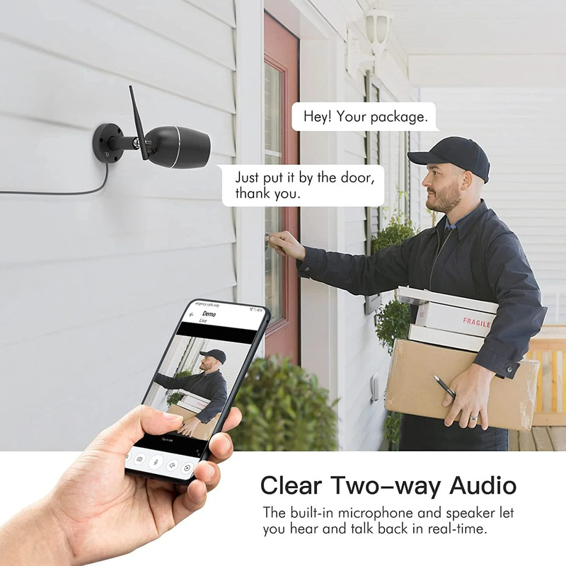 Security Camera Wireless Outdoor 2pk Plug-In 1080P WIFI Waterproof gallery