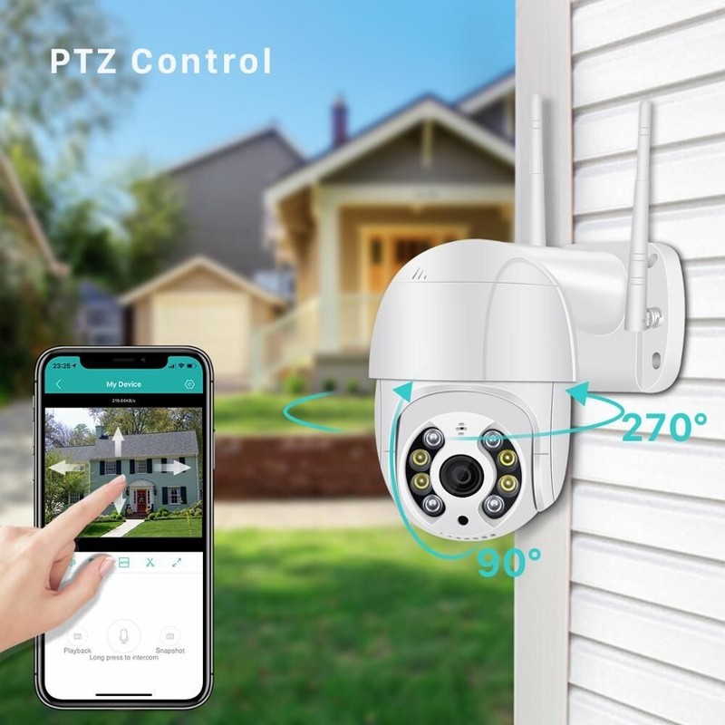 Cloud 5MP Mini PTZ Wifi Camera H.265 Auto Tracking Wireless IP Home Camera ICSEE gallery