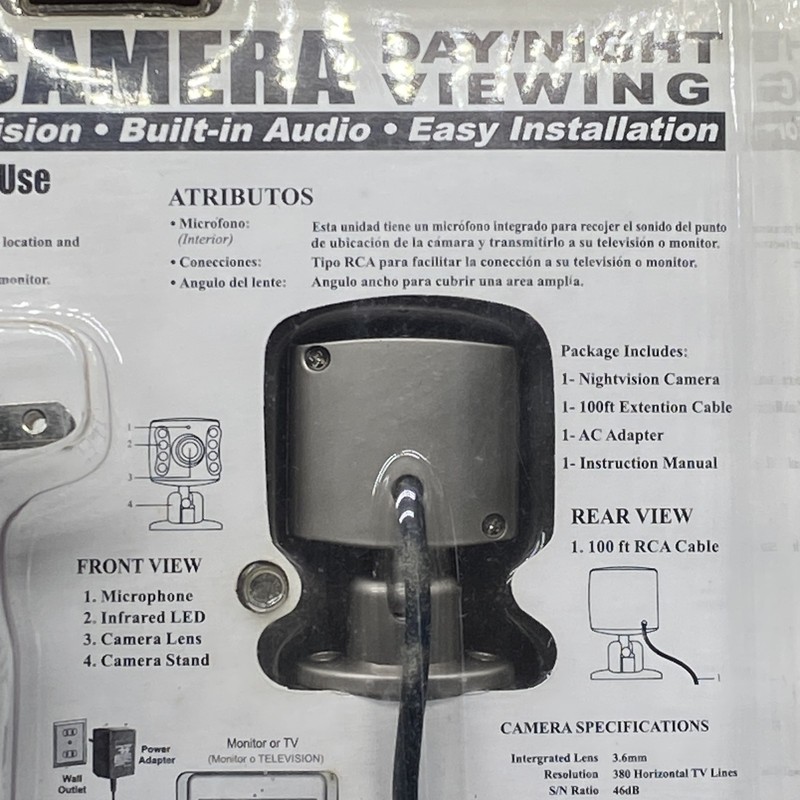 Wisecomm OC960 Color Security Camera Day/Night Viewing Built-in Audio 100ft gallery