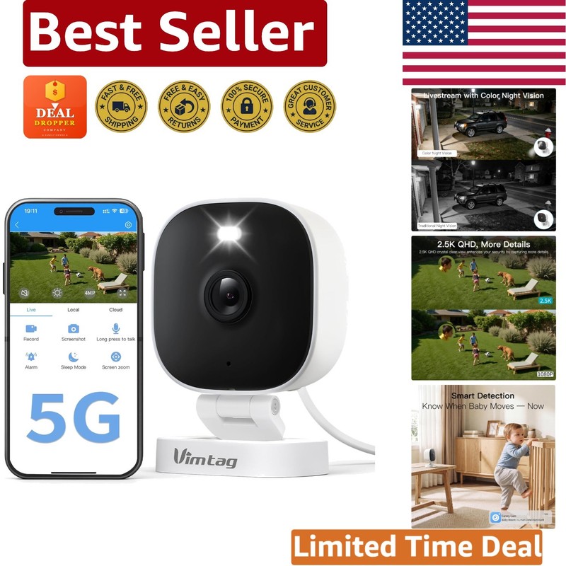 Secure Your Home with 2.5K Outdoor Wi-Fi Camera & Two-Way Communication