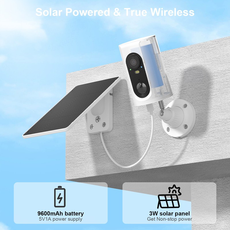 ANRAN 4G LTE Cellular Battery Security Camera Outdoor Solar Panel Power,W/SIM SD gallery