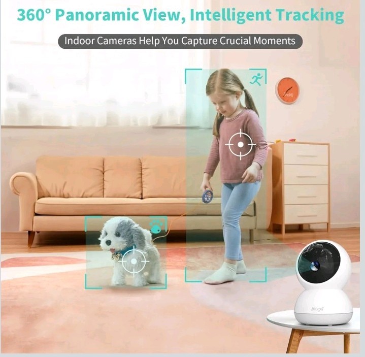 Indoor WiFi Security Camera 3K HD 360° Pan/Tilt, 2-Way Audio, Night Vision NEW gallery
