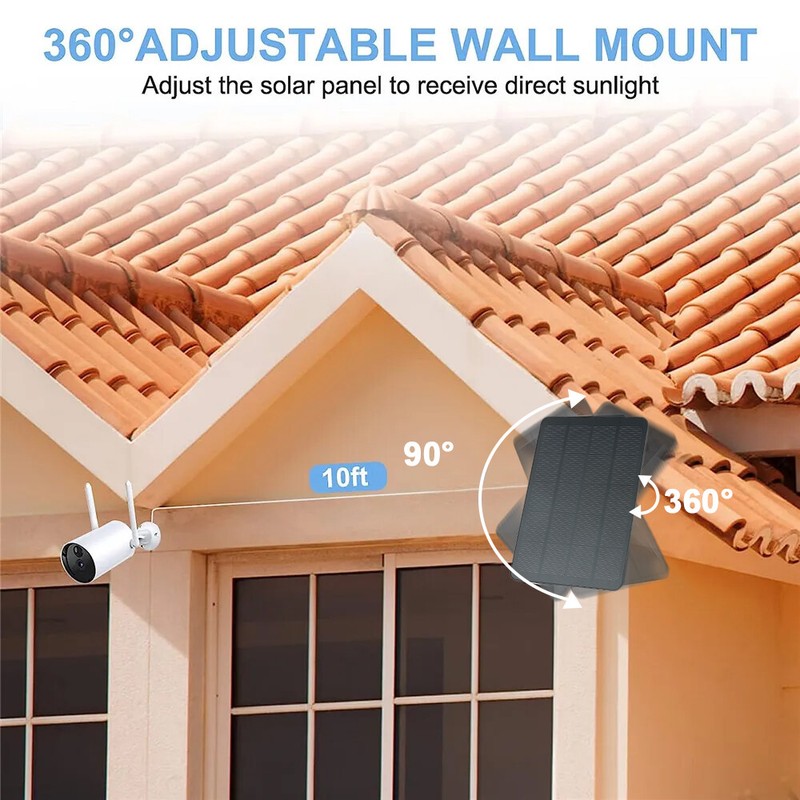 Solar Panel Charger Ring Spotlight Stick Up Camera Doorbell Solar Charger DC/USB gallery