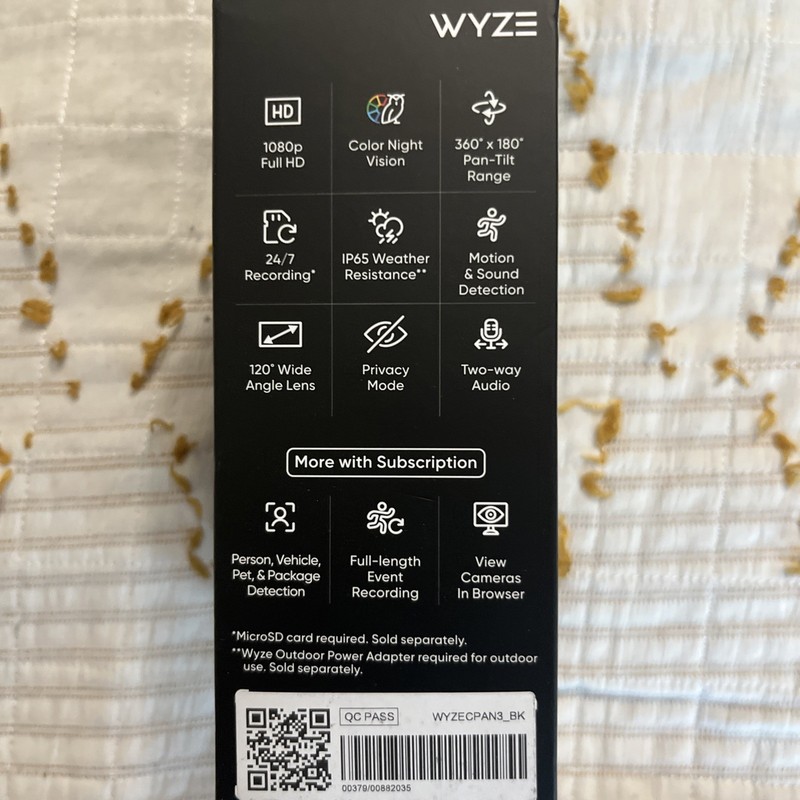 Cam Pan v3 Indoor/Outdoor IP65 1080P 360° Pan/Tilt/Zoom Wi-Fi Smart Home NEW gallery
