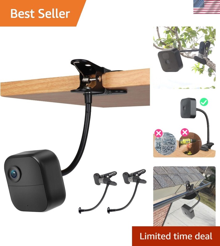 Sturdy Aluminum Alloy Clip Clamp Mount for Blink Cameras – Secure Placement