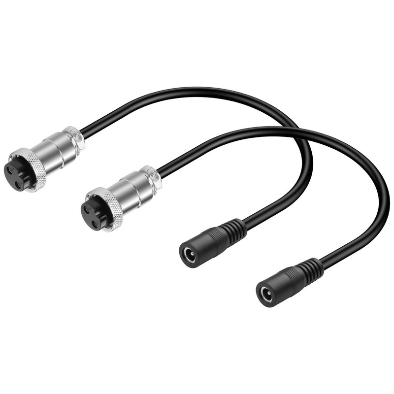 DC 5.5×2.1mm To GX20 Aviation Plug Power Cable Female To 2 Pin 10.39 Inch