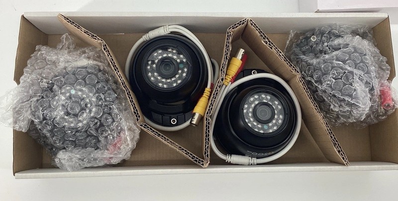 BNC QSee Q-See HD 1080P Color X4 Security Cameras QTH8056D & Accessory Cables X2 gallery