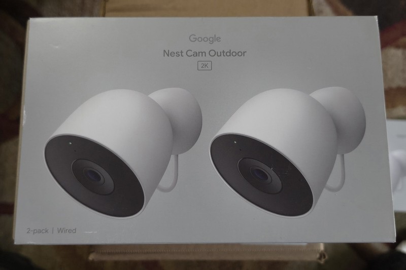 Google Nest Cam Outdoor Wired 2nd Gen Security Camera 2-Pack