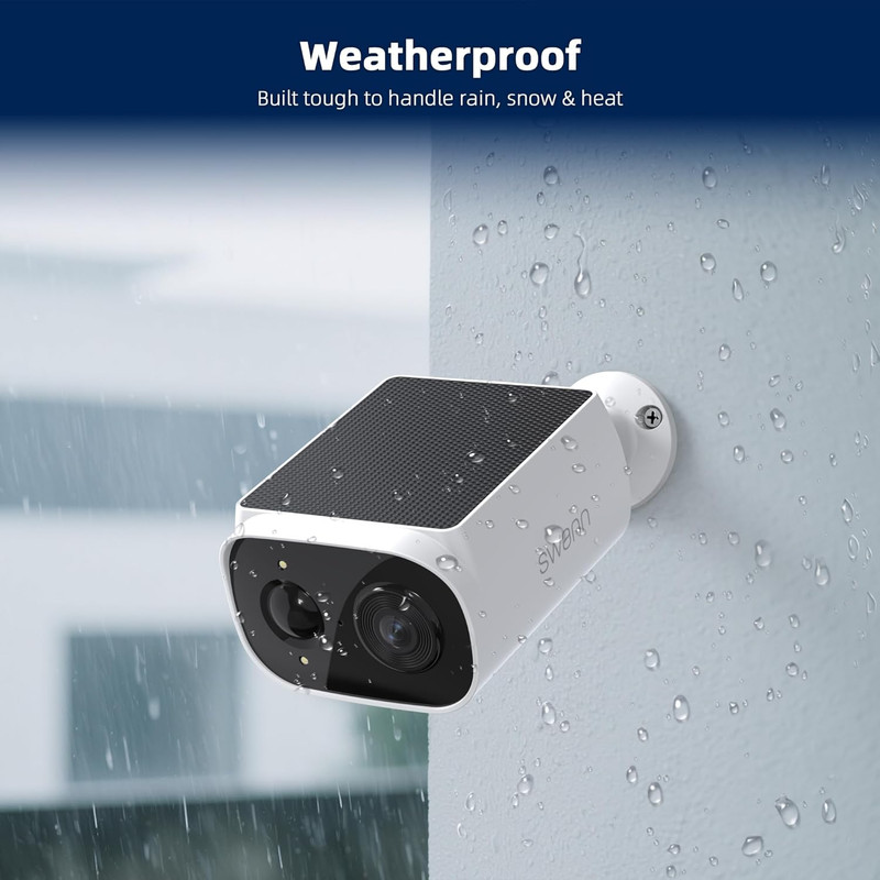EVO Wireless 2K Solar Security Camera 2-Pack, 100% Wire-Free, Solar Powered, 2K gallery