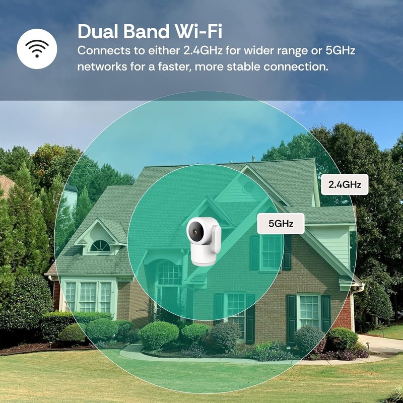 Luna 2K 360° Pan-Tilt Indoor Security Cam Black gallery