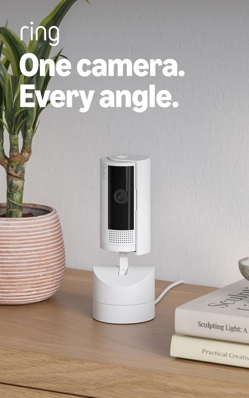 Ring Pan Tilt Indoor Cam newest model 360 pan coverage HD video + Two-Way Talk gallery