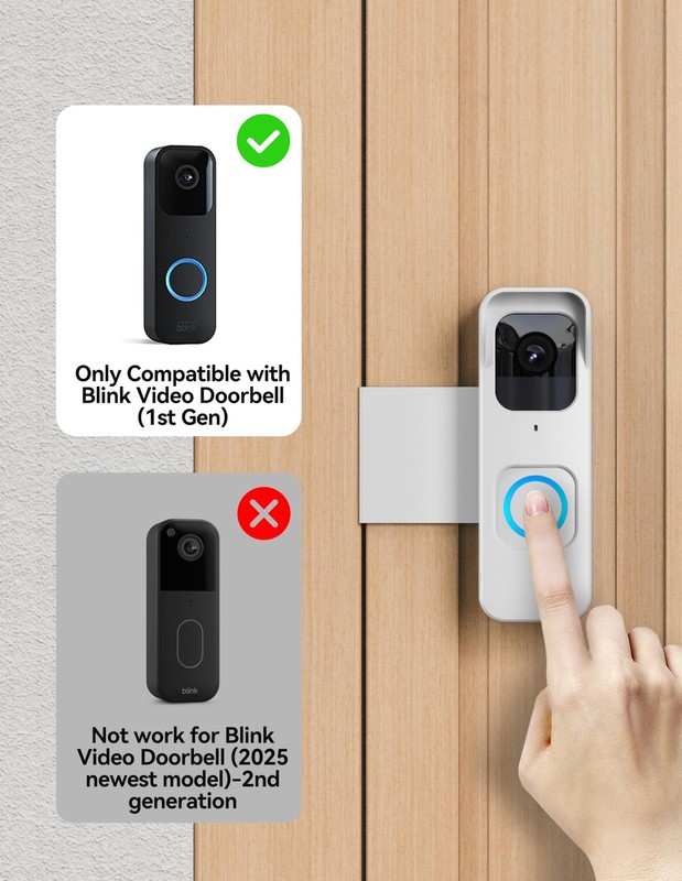 Anti-Theft Blink 1st Gen Doorbell Mount Bracket Wide-Angle(Only for 1st Gen V... gallery