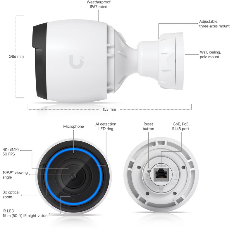 UNIFI Protect G4-PRO Camera (UVC-G4-PRO) gallery
