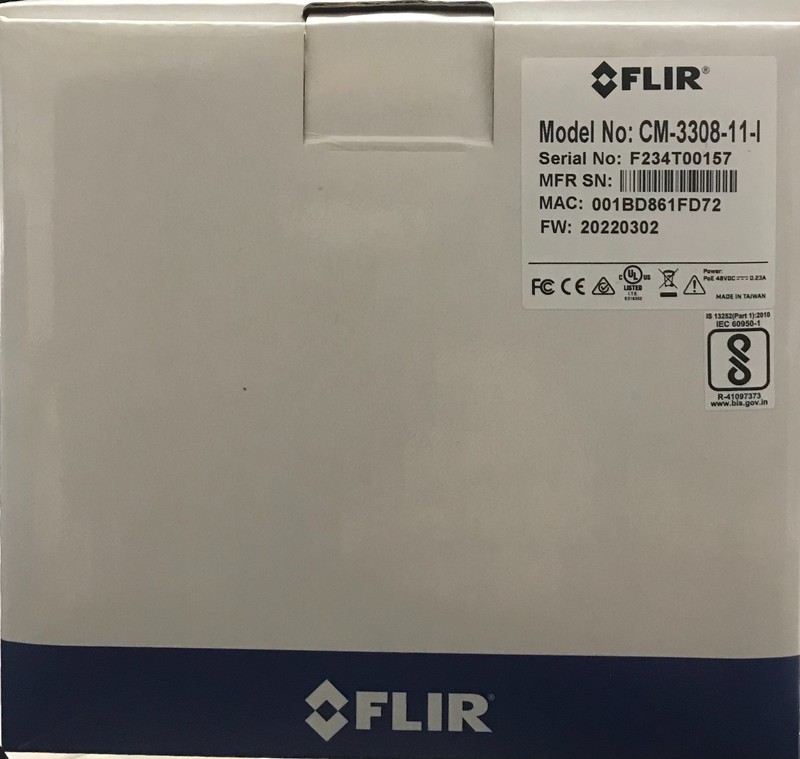 NEW IN BOX Flir CM-3308-11-I 4K Outdoor Network IR Mini-Dome Camera 3.5-9mm Lens