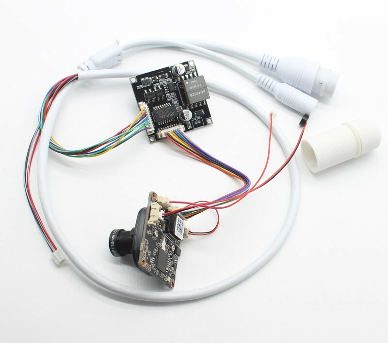 CCTV 48V POE power module + 4mp IP Camera board Security Network poe cable lens gallery