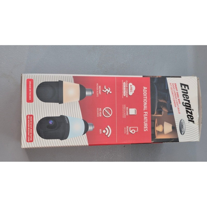 Energizer Smart 5GHz WiFi 1000 Lumens Light Bulb P/T Security Camera EOP1-1003 gallery