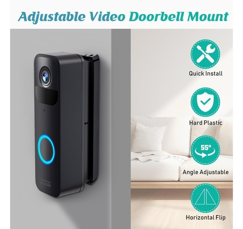 Blink Doorbell Angle Mount, 30–55 Degrees Angle Mount for Blink Video Doorbell gallery