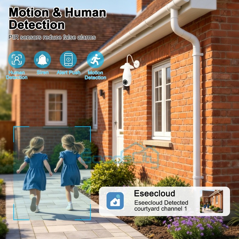 360° 2K IP E27 Light Bulb Camera Wi-Fi IR Night Smart Home Wireless Security gallery