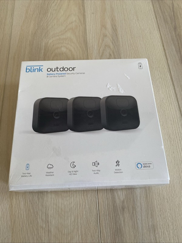 Blink Outdoor Wireless Security Camera 3rd Gen 3-Pack Battery-Powered New