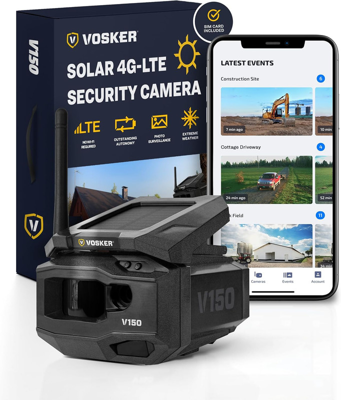 V150 Solar-Powered LTE Cellular Photo Security Outdoor Camera | Motion Activated