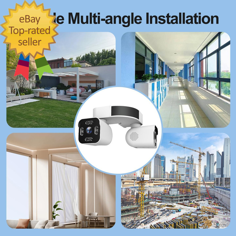 Dual Lens Outdoor Cameras 2.5K/5MP House Cameras Wired Plug In Wireless Wifi gallery