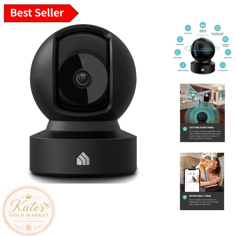 Full HD Kasa 1080p Pan/Tilt Camera – Ideal for Baby Monitoring & Home Security