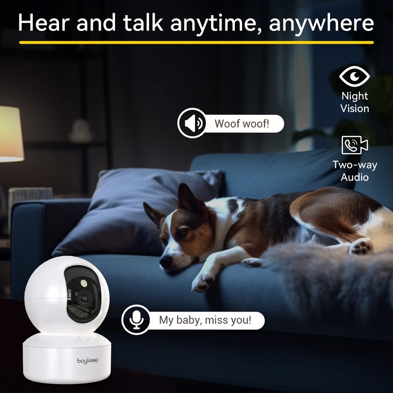 BoyKeep Smart Camera 2K Security Protection Wifi Surveillance 5G/2.4GHz Indoor B gallery