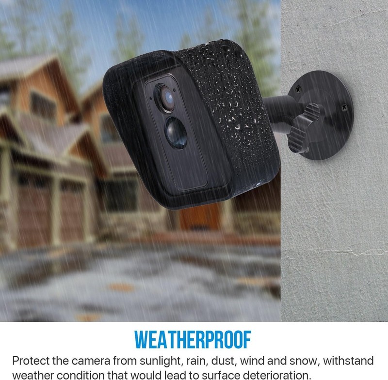 Durable Black Wall Mount & Silicone Cover for Blink XT - Waterproof & Functional gallery