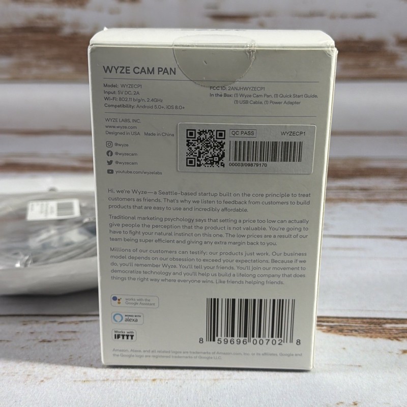 New Sealed Wyze Cam Pan WYZECP1 1080p PTZ Wi-Fi Smart Home Security Camera gallery