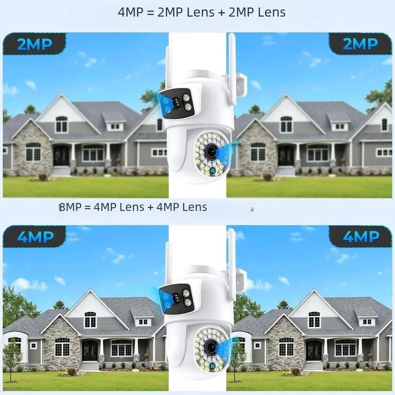8MP WiFi Camera PTZ Dual Screen AI Auto Tracking Night Vision CCTV Surveillance gallery