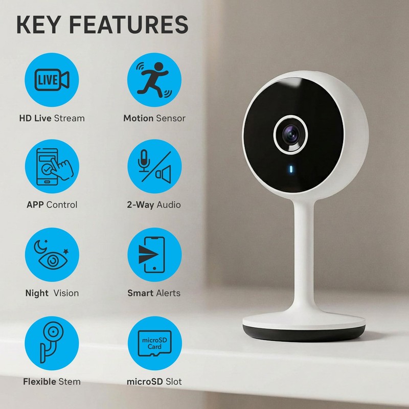 Vivid Indoor Smart – HD Live Stream for Indoor Home Monitoring with Night Vis... gallery