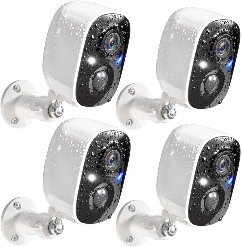 GMK Security Cameras Wireless Outdoor 4 Pack 2K Battery