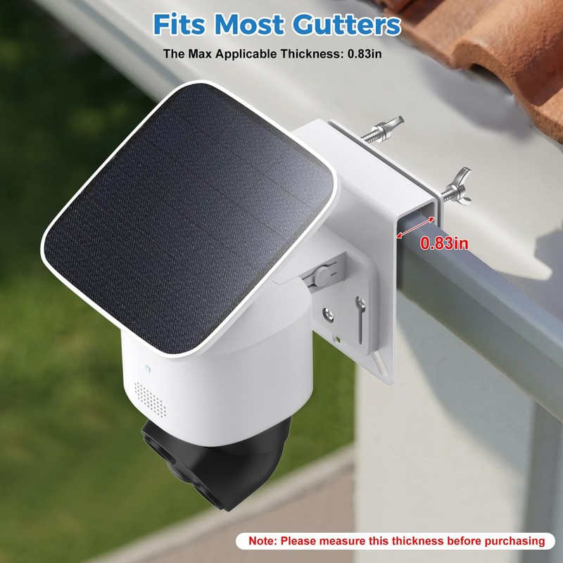 Gutter Mount Bracket Compatible with eufy Security SoloCam S340/E30/E42, eufy... gallery