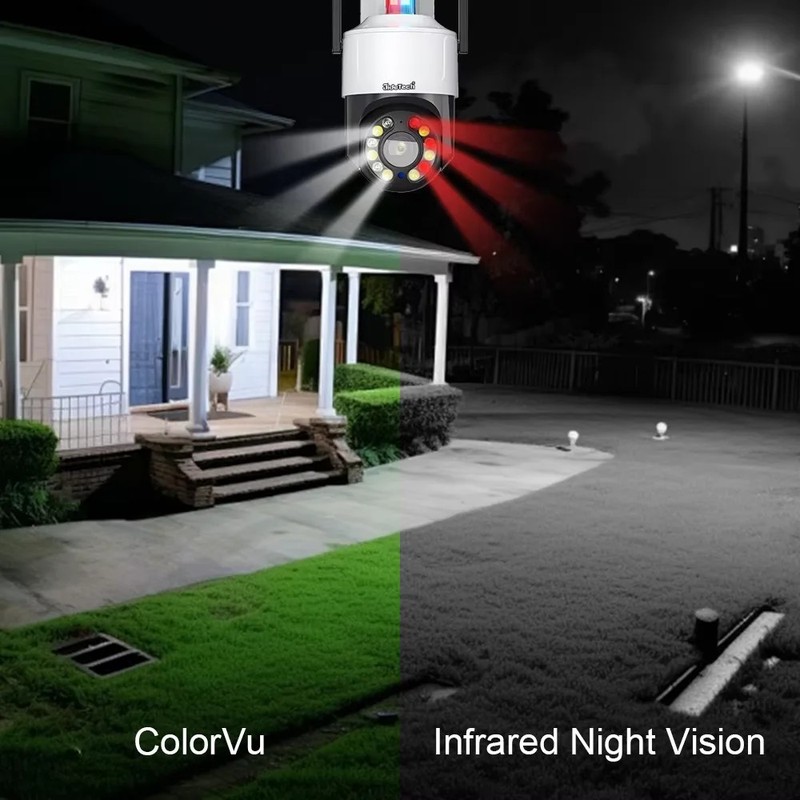 JideTech 5MP 5X Optical Zoom Outdoor Wi-Fi PTZ Security Camera Sound Light Alarm gallery