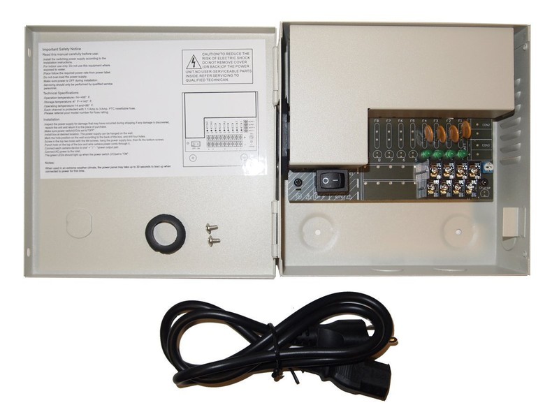 4x Outdoor Night Vision Security Camera with 12V DC 4 Port Power Box Supply gallery