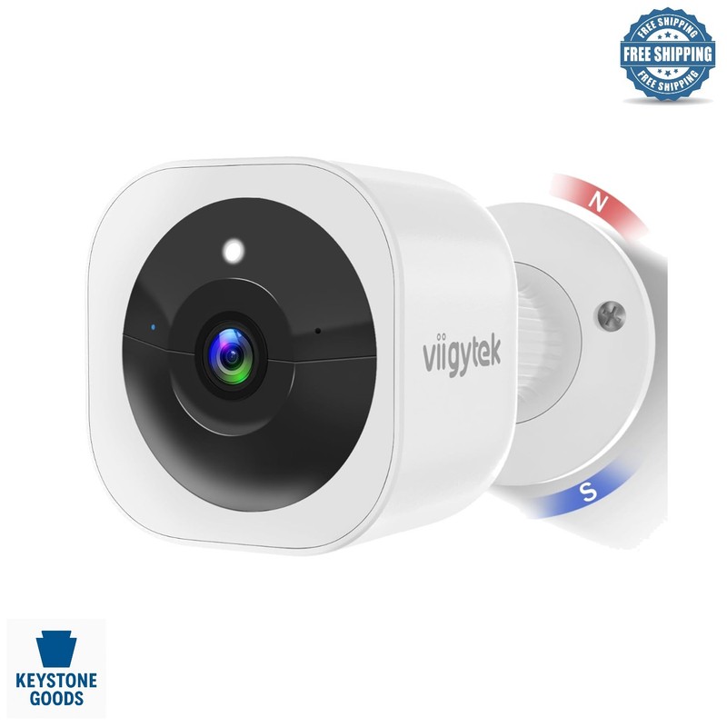 2K Wireless Outdoor Security Camera with Color Night Vision & 2-Way Audio