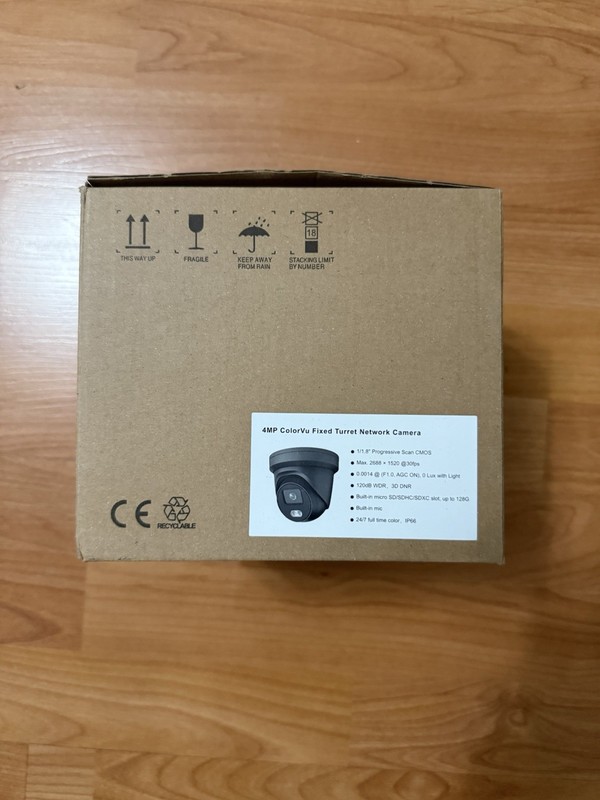 4MP COLORVU FIXED TURRET NETWORK CAMERA(BLACK)