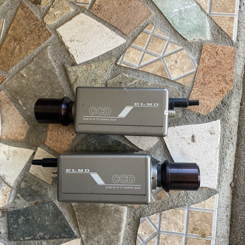 Elmo CCD b/w tv se361 Video Camera lot of 2 cameras