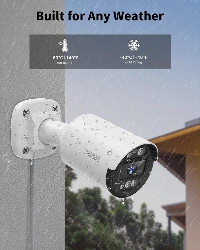 5MP Super HD Security Camera Wired AI Human Detection DVR Kit gallery