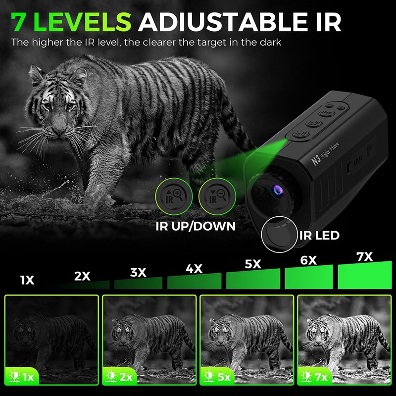 N3 Portable Night Vision Monocular 5X Zoom Hunting Outdoor Adventures For Kids gallery