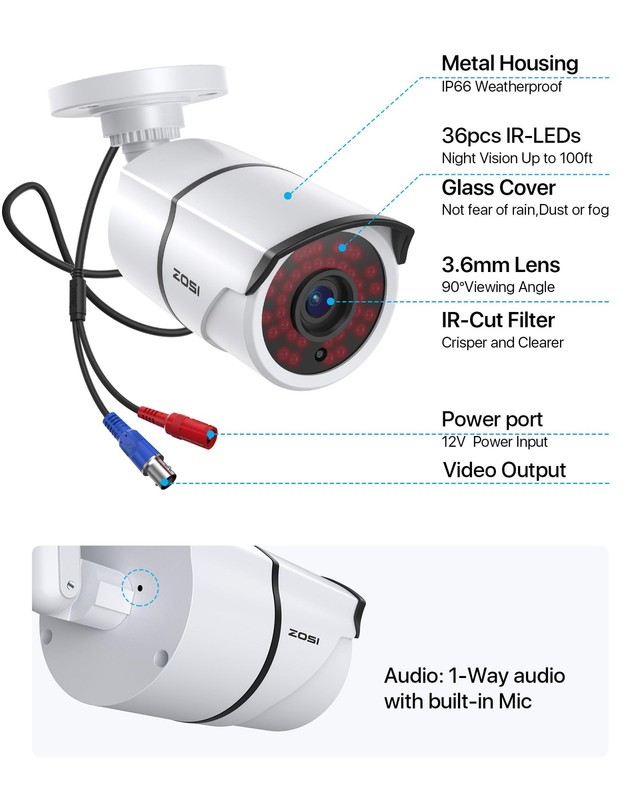 Camara De Seguridad Con Microfono Integrado Y Vision Nocturna Estilo Lujo gallery